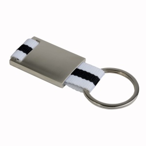 ON™ Metal and nylon key ring in a black box