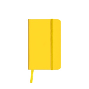 ON™ PU notebook with coloured elastic, ruled sheets (80 pages), satin bookmark