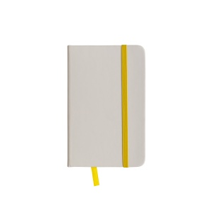 ON™ PU notebook with coloured elastic, ruled sheets (80 pages), satin bookmark