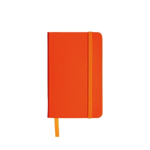 ON™ PVC notebook with coloured elastic, ruled sheets (80 pages), satin bookmark