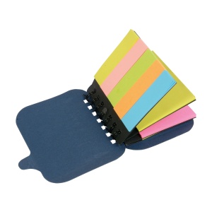 ON™ Small cardboard ring-bound notebook containing sticky notes