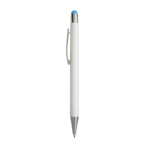 ON™ Aluminum push button ball pen with colored touch screen and laser engraved logo