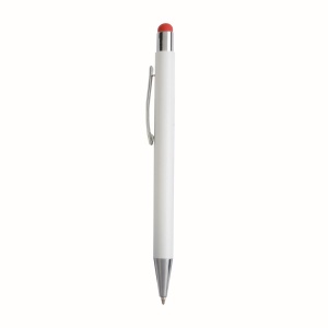 ON™ Aluminum push button ball pen with colored touch screen and laser engraved logo