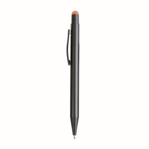 ON™ Aluminum push button ball pen with colored touch screen and laser engraved logo