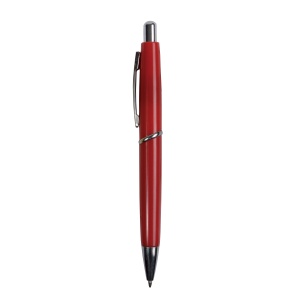 ON™ ABS plastic snap pen with coloured barrel and metal clip, jumbo refill