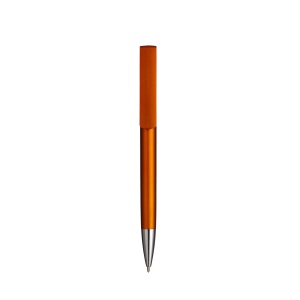 ON™ Plastic twist pen with metallic barrel, mobile phone holder and rubber touch
