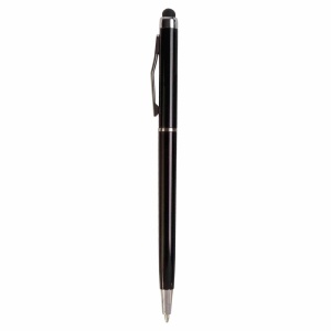 ON™ Plastic twist pen with touchscreen rubber tip and metal clip