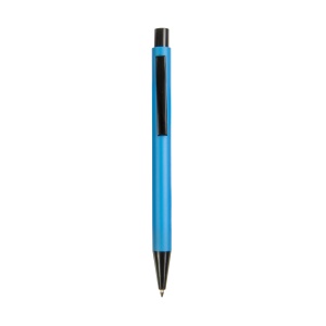 ON™ Plastic push botton pen with rubber and metal clip