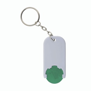ON™ Plastic key ring with shopping trolley token