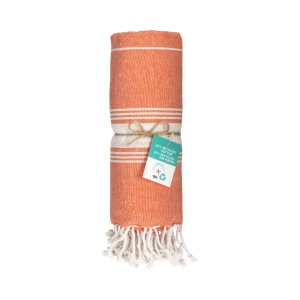 ON™ Recycled cotton fringed beach towel