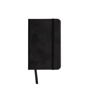ON™ PU notebook with coloured elastic, ruled sheets (80 pages), satin bookmark