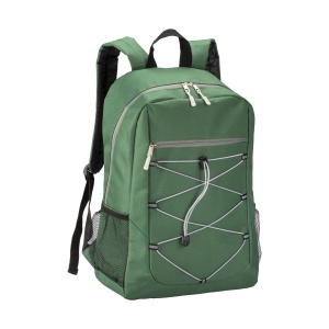ON™ 600D polyester 4-pocket backpack (two mesh side pockets). Padded straps and back