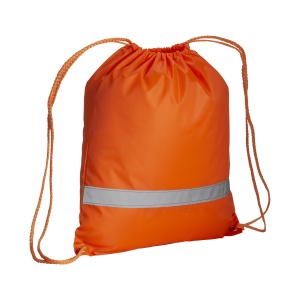 ON™ 210T polyester backpack with reflective strip, drawstring closure and reinforced corners