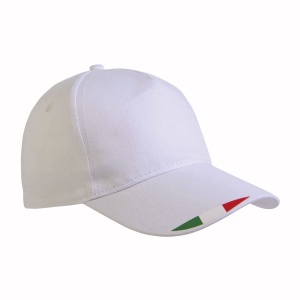 ON™ 5 panels polyster baseball cap with tricolour italian flag printing