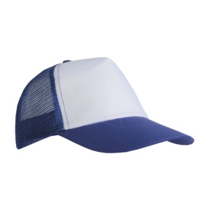 ON™ Polyester 5-panel cap with mesh crown and adjustable velcro strap