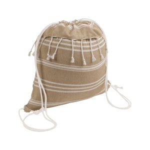ON 180 g/m2 cotton fouta backpack with drawstring closure - Img 2