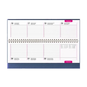 ON 2027 weekly desk diary with laminated cardboard cover