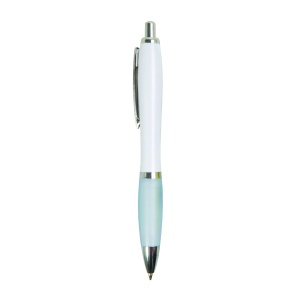 ON ABS plastic snap pen with white barrel, Italian flag-coloured grip and metal clip - Img 22