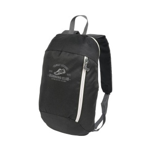 ON Black 600D polyester backpack with 2 pockets and coloured zips. Padded straps and back - Img 17