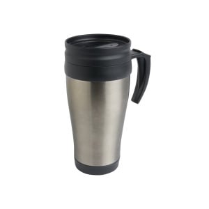 ON Cană termică din oțel inoxidabil (400 ml) cu perete interior, capac și mâner din plastic