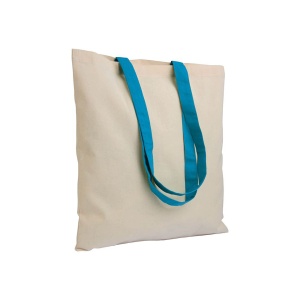 ON Geantă de cumpărături din bumbac natural 135 g/m2 cu mânere lungi colorate