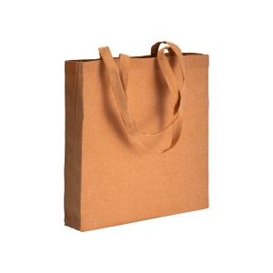 ON Geantă de cumpărături din bumbac reciclat 150 g/m2, efect melanj, mânere lungi și clin - Img 6