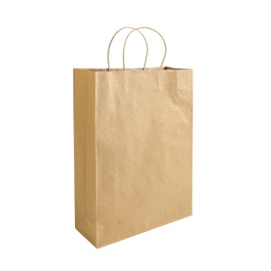 ON Hârtie 100% reciclată 100 gr/m2, sacoșă de cumpărături cu guesset