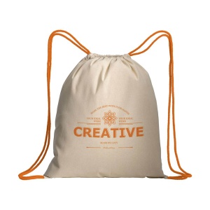 ON Natural cotton drawstring backpack with colored corners - Img 10