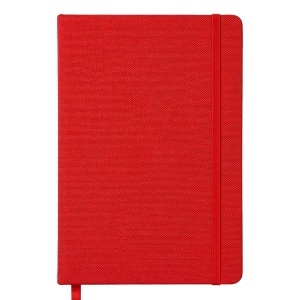 ON Notebook with hard cover in R-PET. Elastic closure band and satin ribbon bookmark - Img 3