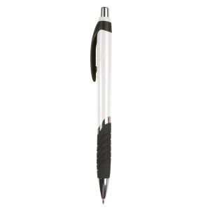 ON Plastic snap pen with coloured barrel, rubberised grip and chromed details - Img 20