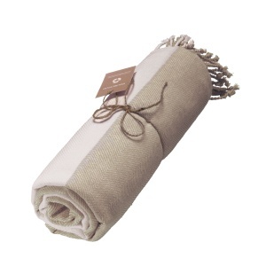 ON Prosop de plajă/Fouta din bumbac reciclat, 180 g/m2, certificat GRS - Img 3