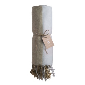 ON Prosop de plajă/Fouta din bumbac reciclat, 180 g/m2, certificat GRS - Img 8