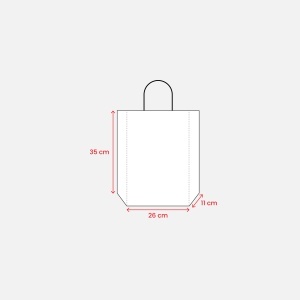 ON Sacoșă de cumpărături din hârtie laminată mată, 157 g/m2, cu clin și întăritură la bază - Img 10