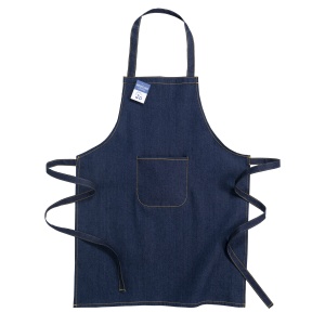 ON Șorț din denim reciclat cu buzunar frONtal
