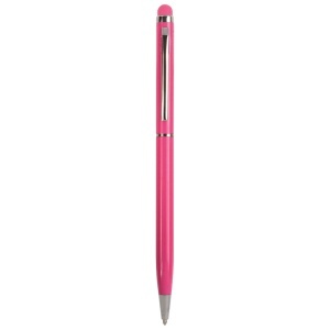 ON Twist pen with metal clip and barrel, and matching touchscreen rubber tip