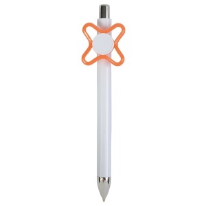 ON White plastic snap pen with coloured spinner. Centre of the spinner to be customised - Img 7