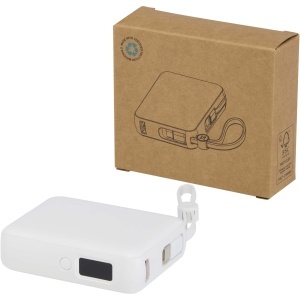 PF™ Acrux 10.000 mAh 35W tablet power bank with built in Type-C cable - made from recycled plastic - Img 2