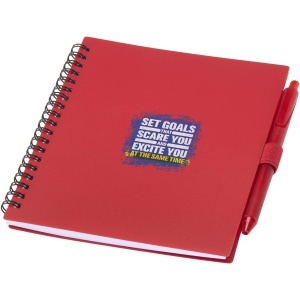 PF™ Niove set carnet copertă moale din plastic reciclat și pix (cerneală albastră) - Img 6
