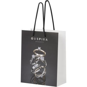 PF™ Handmade 170 g/m2 integra paper bag with plastic handles - medium
