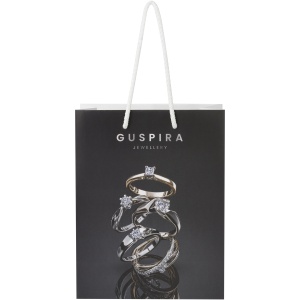 PF™ Handmade 170 g/m2 integra paper bag with plastic handles - medium