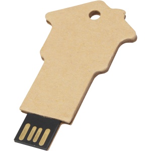 PF™ House-shaped recycled paper USB 2.0