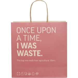 PF Agricultural waste 150 g/m2 paper bag with twisted handles - 31 x 12 x 31 cm