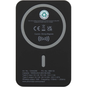 PF Hub USB Gaia cu 4 porturi, ieșire USB-A și Type-C și intrare dublă - fabricat din plastic reciclat