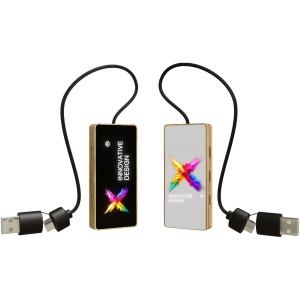 PF Hub USB SCX.design H21 8-în-1 din lemn cu intrare dublă și 6 porturi