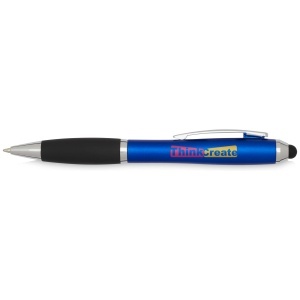 PF Nash RCS recycled plastic stylus ballpoint pen with coloured barrel and black grip (black ink) - Img 7