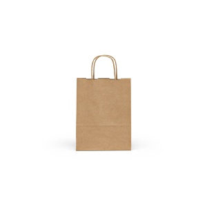 Pungă Vesuvio S maro, din material kraft reciclat FSC®. 115 g/m². Fabricată în Portugalia. - Img 2