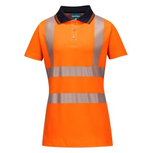 PW Hi-Vis Women's Cotton Comfort Pro Polo Shirt S/S