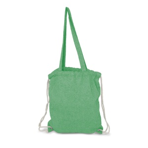 Recycled cotton bag 2 in 1, drawstring bag and shopping bag | Jamarion - Img 5