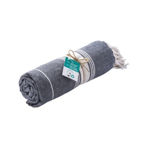 Recycled cotton fringed beach towel - Img 1