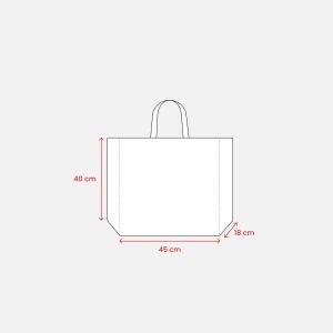Recycled laminated 120 g/m2 PP shopping bag with gusset and short  handles - Img 3